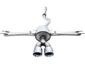 Honda Civic Si Performance Exhaust - Rear - AWE Tuning - Cat Back, Touring Edition, Dual Tips - Chrome Silver - `16-`27